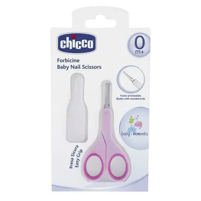 Forfecuta, Chicco, Cu protectie, 0 luni+, Roz