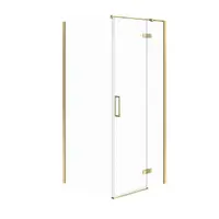 Cabina de dus 80x80x195 cm, sticla securizata 6 mm, dreapta, Auriu, Cersanit Jota