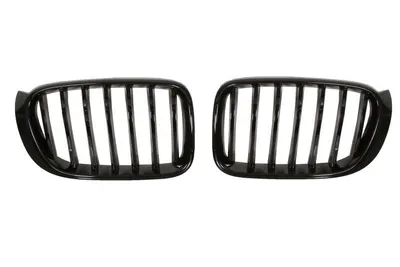 Grila radiator Dreapta/Stanga potrivit BMW X3 (F25), X4 (F26) 1.6-3.0D 2010-2018 pana in 2018 - (Set 2 bucati, pachet M, negru lucios)