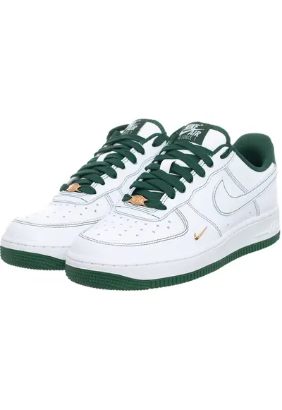 Tenisi barbati W Air Force 1'07 Mini Jewel - piele alb/verde - Alb/Verde