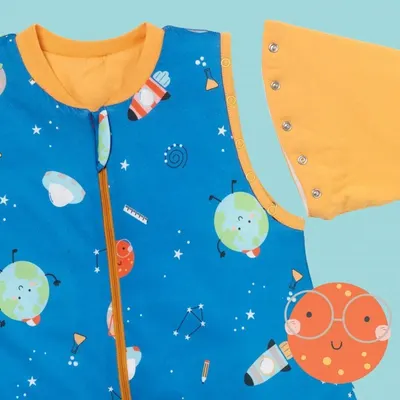 Sac de dormit cu picioruse si maneca lunga detasabila Space 130 cm + manseta 1.0 Tog