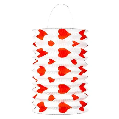 Lampion hartie inimi 2 buc