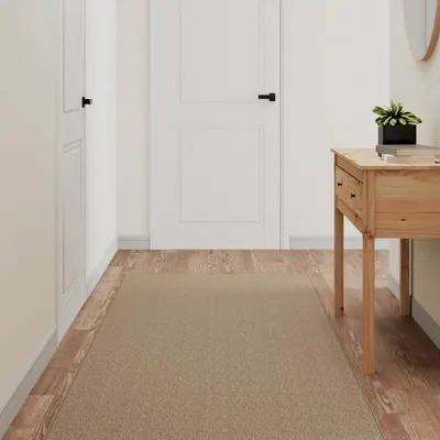 vidaXL Covor traversă aspect sisal, nisipiu, 80x200 cm
