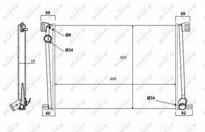 Radiator apa racire motor MINI (R56), (R57), (R58), (R59), CLUBMAN (R55), CLUBVAN (R55), COUNTRYMAN (R60), PACEMAN (R61) 1.4 1.6 intre 2006-2016