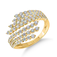 Inel deschis din aur galben cu diamante de 1.25ct
