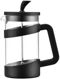 Presa franceza de cafea Kinghoff - 1 l, sticlă, neagră