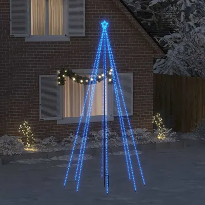 vidaXL Pom de Crăciun LED Interioară Exterior 576LED-uri Albastru 3,6m