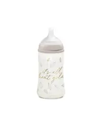 Biberon 270 ml tetina fiziologica SX Pro cu debit mediu gri gold premium