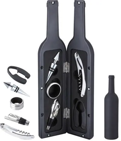 UB Set cadou in forma de STICLA cu 5 accesorii pentru vin cu 6 piese 32 cm LY