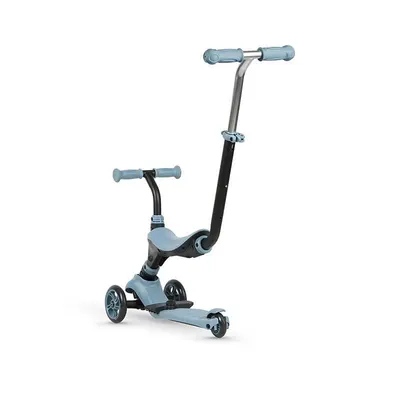 Trotineta 3in1 Qplay Sema Albastru, cu scaun, maner telescopic si ajustabil, suport pentru picioare detasabil, greutate suportata 50 kg
