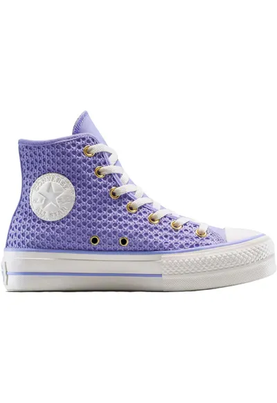 Tenisi Chuck Taylor All Star cu platforma ridicata din tricot - Albastru