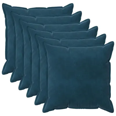 vidaXL Husă pentru pernă 6 pcs HOUTEN albastru 70 x 70 cm Catifea