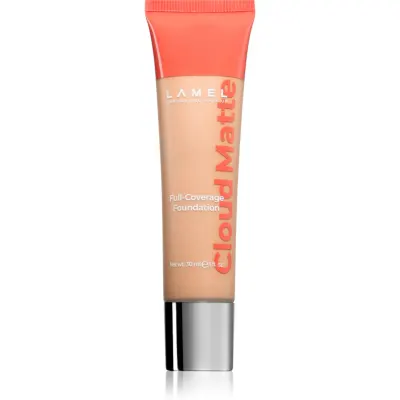 LAMEL Cloud Matte Full-Coverage Foundation fond de ten cu acoperire completă pentru un aspect mat culoare 06N Honey 30 ml