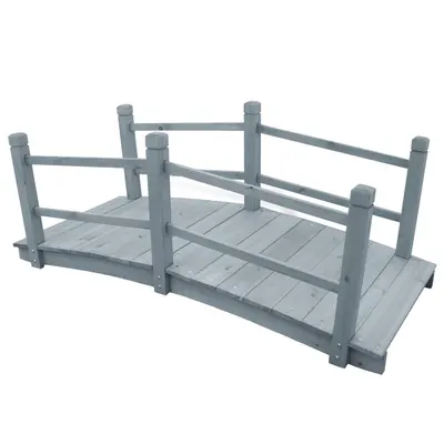 Gossi podet de gradina, gri, 140 x 60 x 56 cm, lemn masiv de brad
