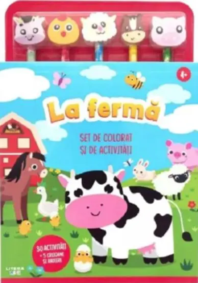 Set de colorat si de activitati. La ferma