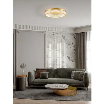 Plafoniera KLEPSIDRA Triac Dimabil Platinum Auriu Stainless Otel, Aluminiu & Acrylic LED 70 Wat 220-240 Volt 3666Lm 3000K IP20