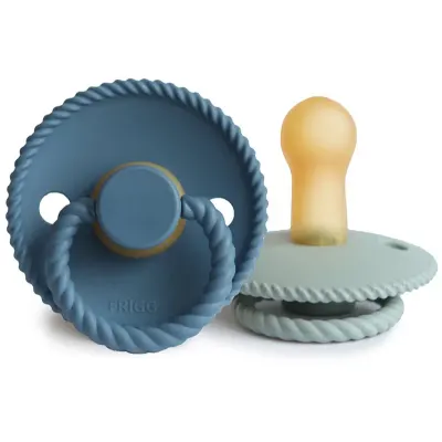 FRIGG Round Latex Ocean View/Sage suzetă Size 2 2 buc