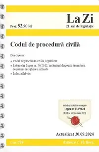 Codul de procedura civila Act. 30 Septembrie 2024 Ed. Spiralata