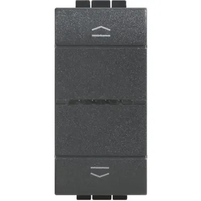 Intrerupator conectat pentru storuri, 1 modul, modalitate interblocata, antracit, LiVing Light with Netatmo