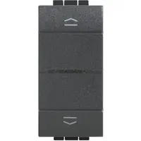 Intrerupator conectat pentru storuri, 1 modul, modalitate interblocata, antracit, LiVing Light with Netatmo