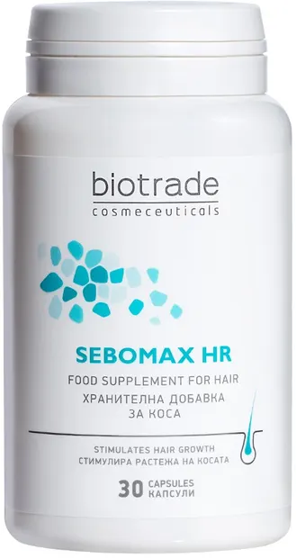 Biotrade Sebomax HR Supliment alimentar împotriva căderii părului, 30 capsule