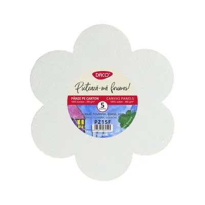 Set pânză pictură pe carton DACO, 5 file, floare
