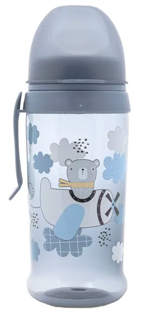 Sticlă sport cu vârf moale Lorelli My Friend - 350 ml, Cameo Blue