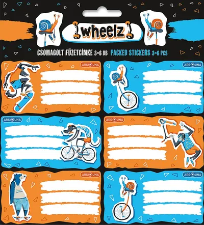 Etichete școlare Ars Una Wheelz - 18 bucăți