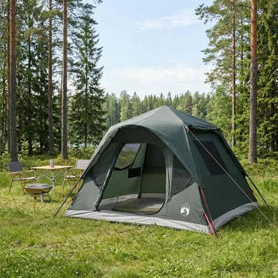 vidaXL Cort Instant Verde Army 305 x 275 x 190 cm Poliester și oțel