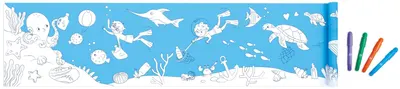 Trusă creativă Hape International - Rolă de colorat, ocean