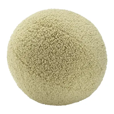 Pernă decorativă pentru copii verde cu tapițerie din țesătură bouclé Ball – Wigiwama