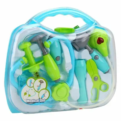 Jucarie trusa doctor, Tegole, In cutie, 8x30x27 cm , 36 luni+, Verde