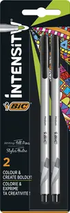 Linere BIC Intensity - 0.8 mm, negre, 2 buc