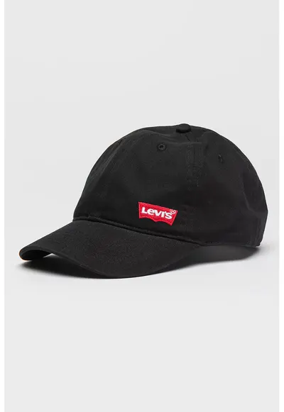 Sapca baseball din bumbac cu logo - Negru