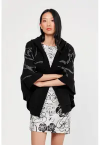 Poncho dama 41274 013 - Negru