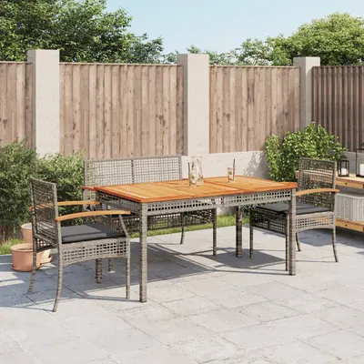 Gossi set mobilier de gradina cu perne, 4 piese, gri, poliratan