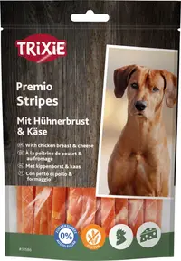 Trixie Recompense pentru Caini, Premio, Fasii cu Pui si Branza, 100 g