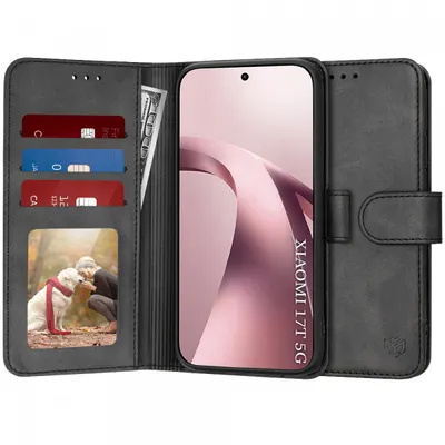 Husa pentru Xiaomi 17T, Techsuit, Diary Book, Neagra