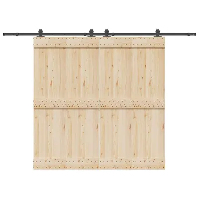 Gossi set feronerie pentru usi glisante, negru, 305 cm, otel