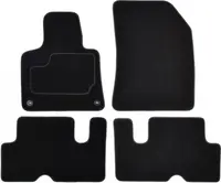 Covor podea MAMMOOTH Velours, 4 buc., fata spate, set, culoare neagra, potrivit CITROEN C4 GRAND PICASSO II 06.13-, Van, 7 places