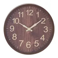 Ceas decorativ de perete, cu aspect de lemn, culoare maro, 30 cm, design modern