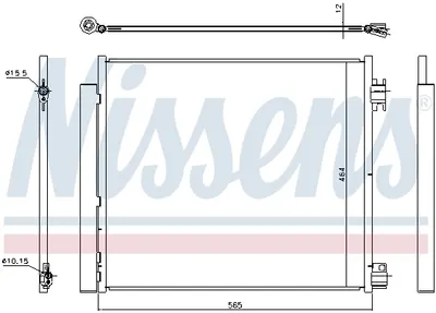 Radiator aer conditionat AC cu uscator potrivit NISSAN QASHQAI II, X-TRAIL III; RENAULT ESPACE V, KADJAR, KOLEOS II 1.2-2.0D 11.13