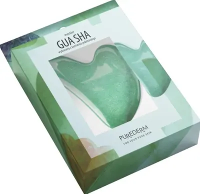 Purederm Piatră de masaj Gua Sha, jad verde