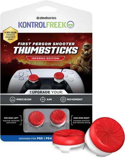 Accesoriu KontrolFreek - Performance Thumbsticks FPS Freek Inferno, roșu/alb (PS4/PS5)