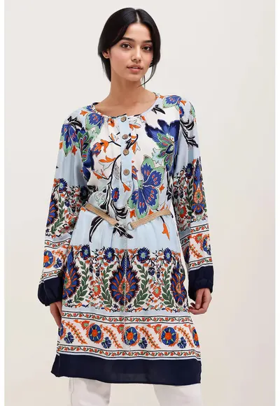 Rochie mini dama HiCCUP multicolor - Bleumarin