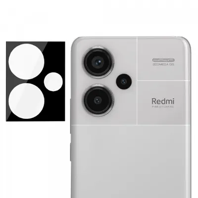 Folie de protectie Camera Spate Techsuit pentru Xiaomi Redmi Note 13 Pro+, Sticla Securizata, Neagra