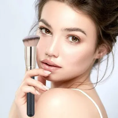 Pensula Pentru Pudra, Contur, Blush - pensula pudra, Neagra
