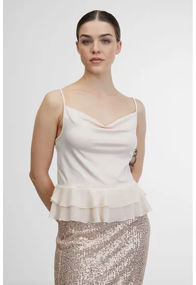 Bluza slim fit - Nude rose