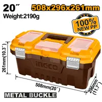 Cutie depozitare scule 20", capacitate 20kg, 508x296x261mm, INGCO PBX2002