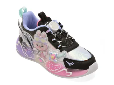 Pantofi sport SELECTION KIDS negri, W886, din material textil
